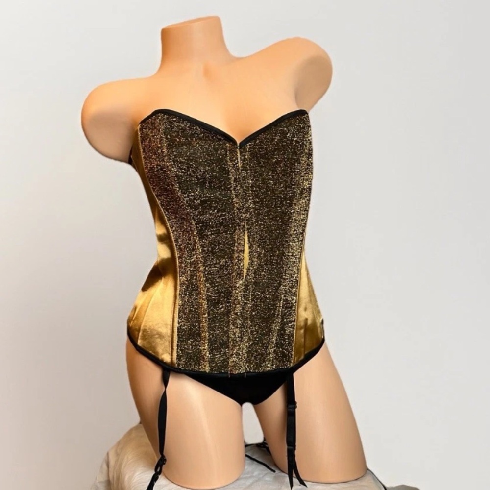 ❗️ gold glitter bustier corset top NEW WITH TAGS